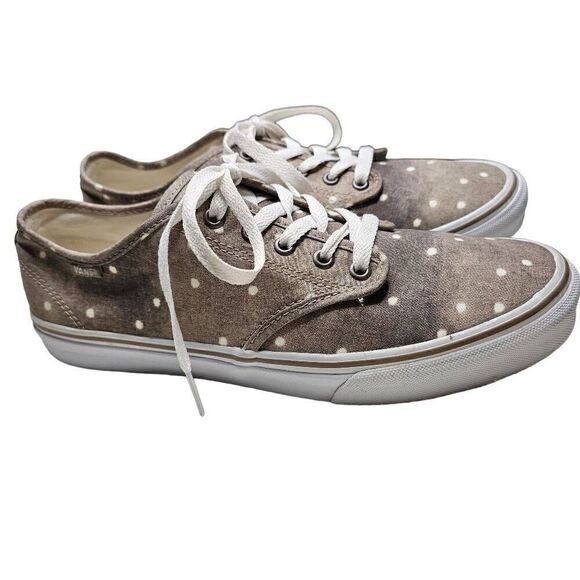 VANS Brown Washed Polka Dot Athletic Shoes Women's Size US 11 Lace Up Classics - Picture 3 of 11